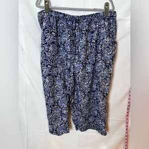 Karen Scott Plus Size Palm Printed Cropped Pants 3X